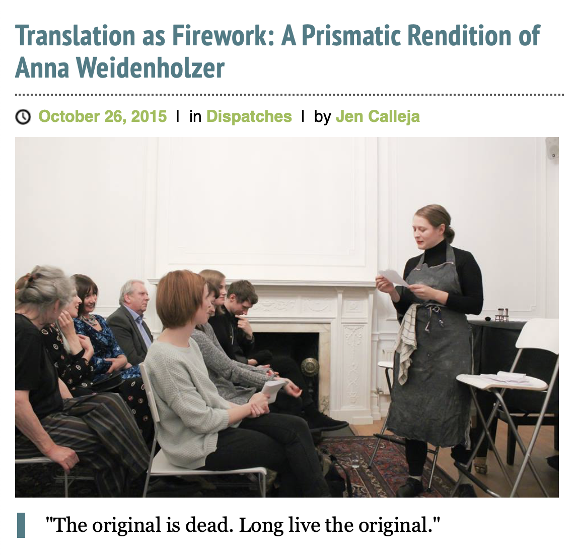 Translation as Firework by Jen Calleja