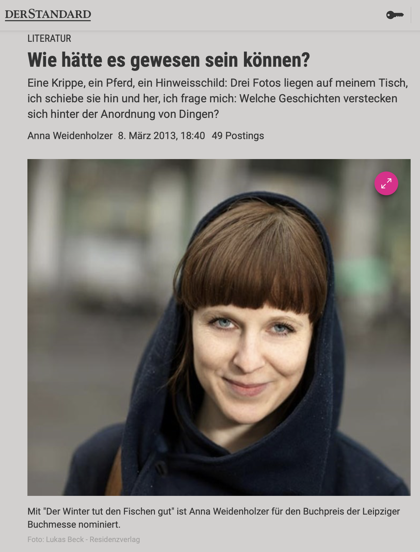 Anna Weidenholzer in Der Standard