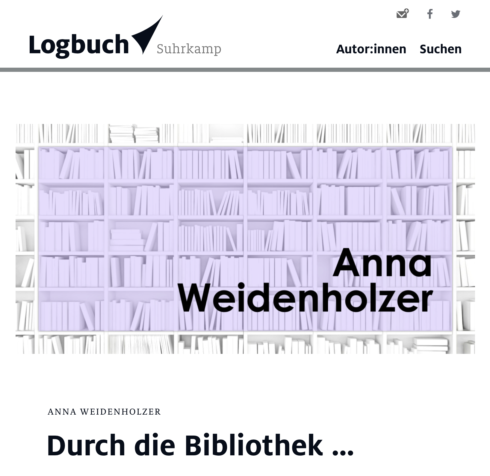 Logbuch Surkamp Berlin Anna Weidenholzer