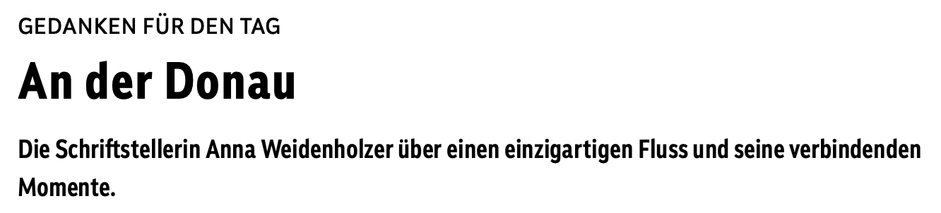 Ö1 Gedanken für den Tag Anna Weidenholzer